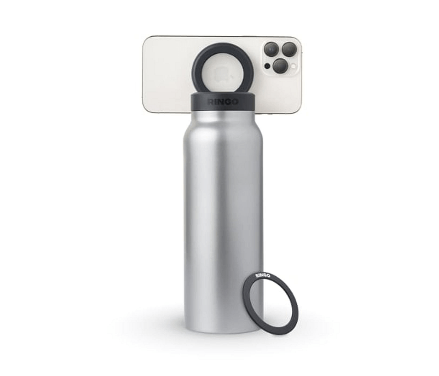 Ringo Water Bottle with Magnetic Phone Mount - Orange 710ml (24oz)