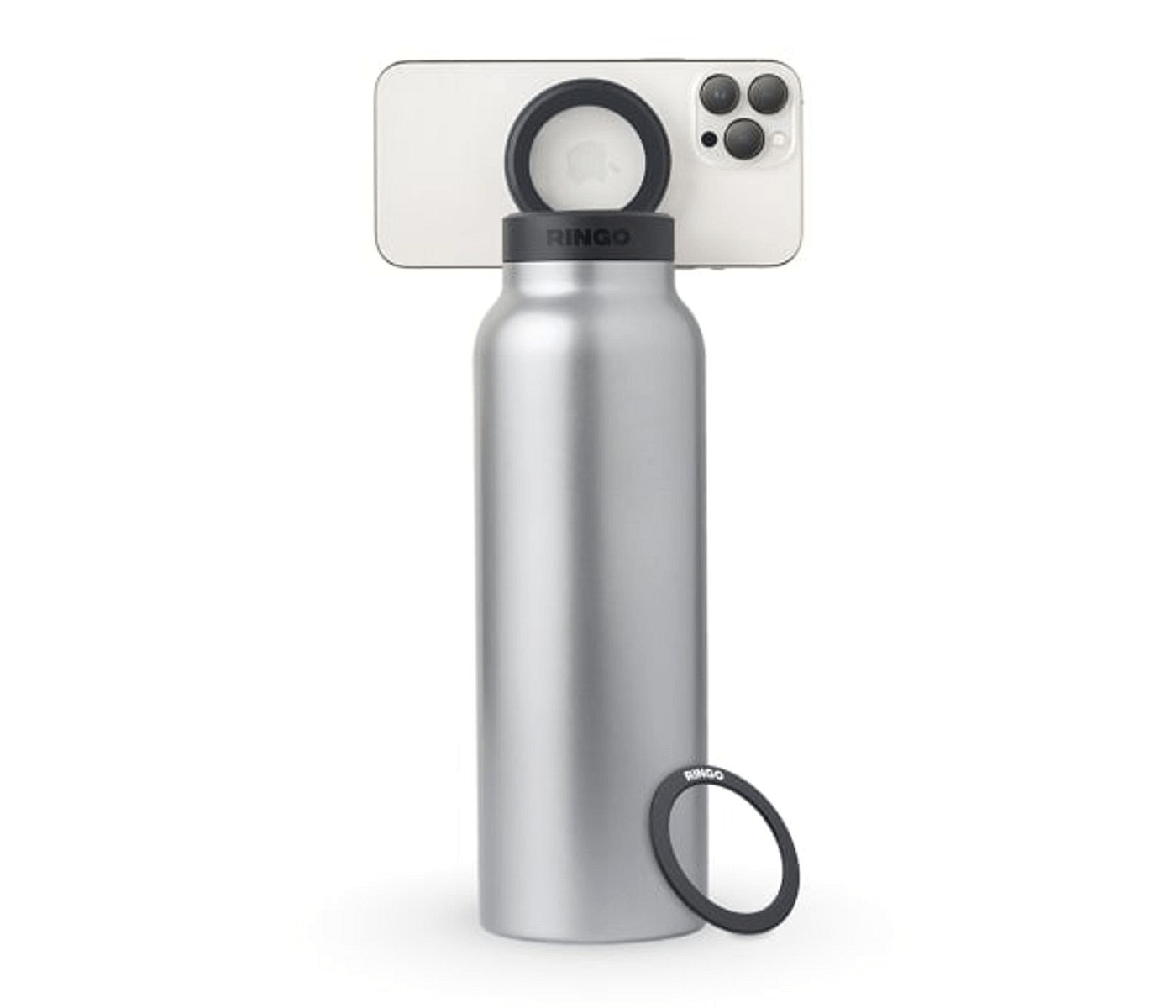 Ringo Water Bottle with Magnetic Phone Mount - Orange 950ml (32oz)