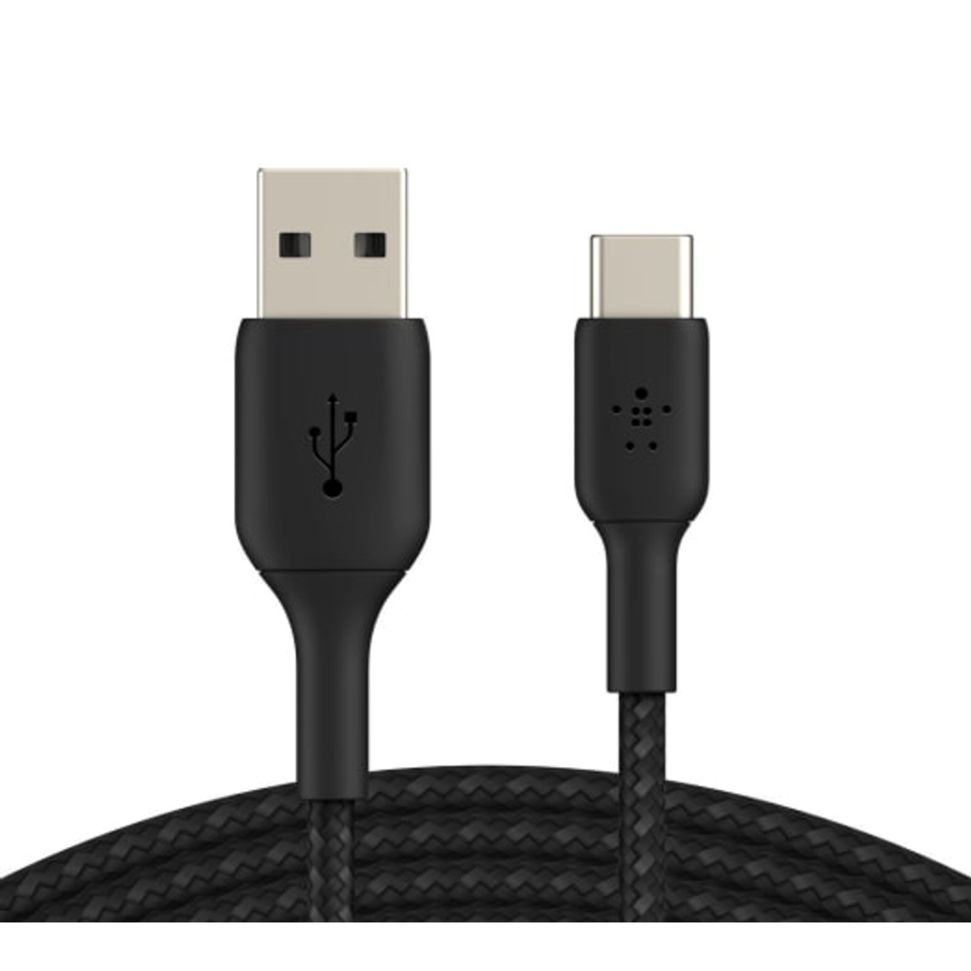 Universally compatible - Black Belkin BoostCharge USB-A to USB-C Braided Cable, 1m Black