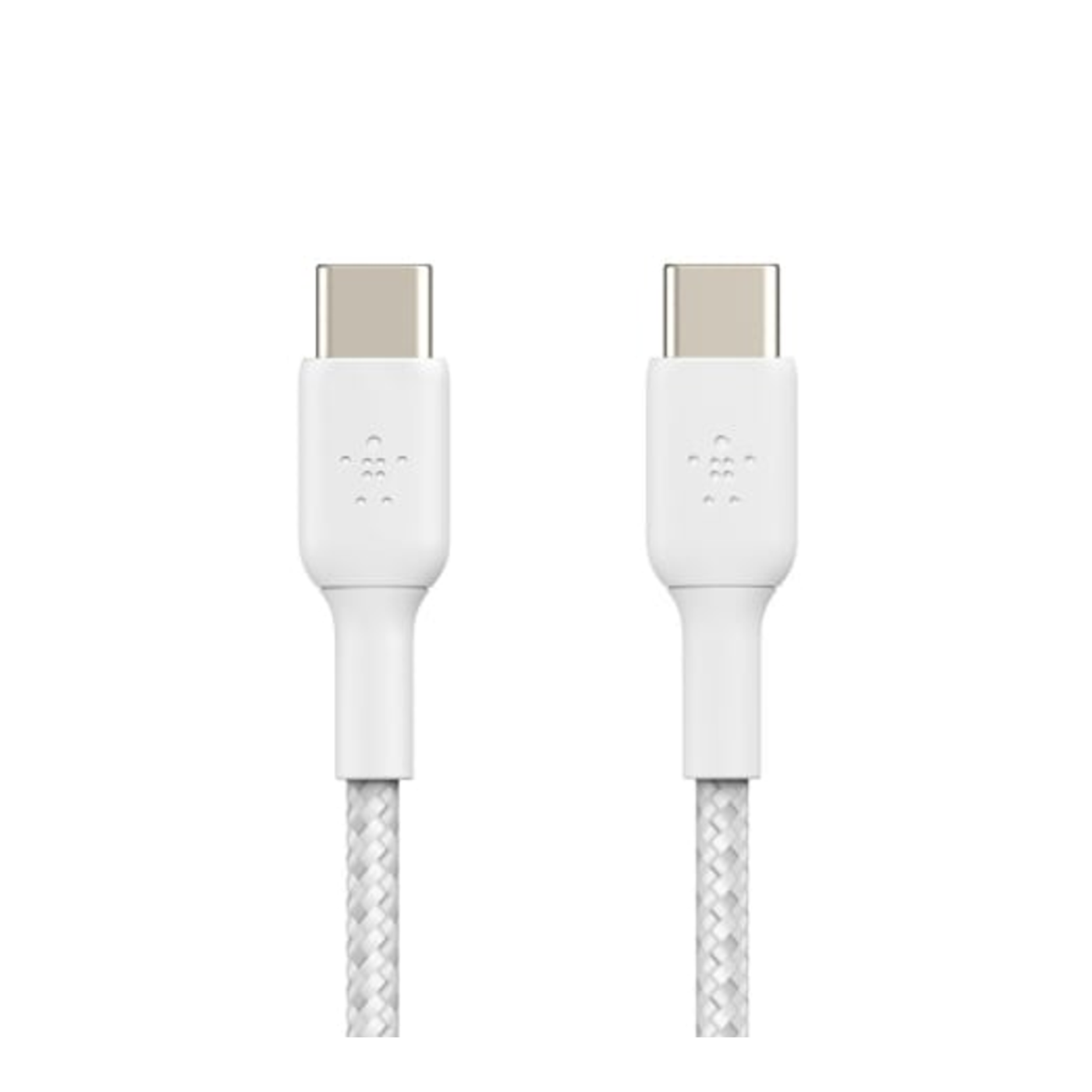 Universally compatible - White Belkin BoostCharge USB-C to USB-C Braided 1M Cable