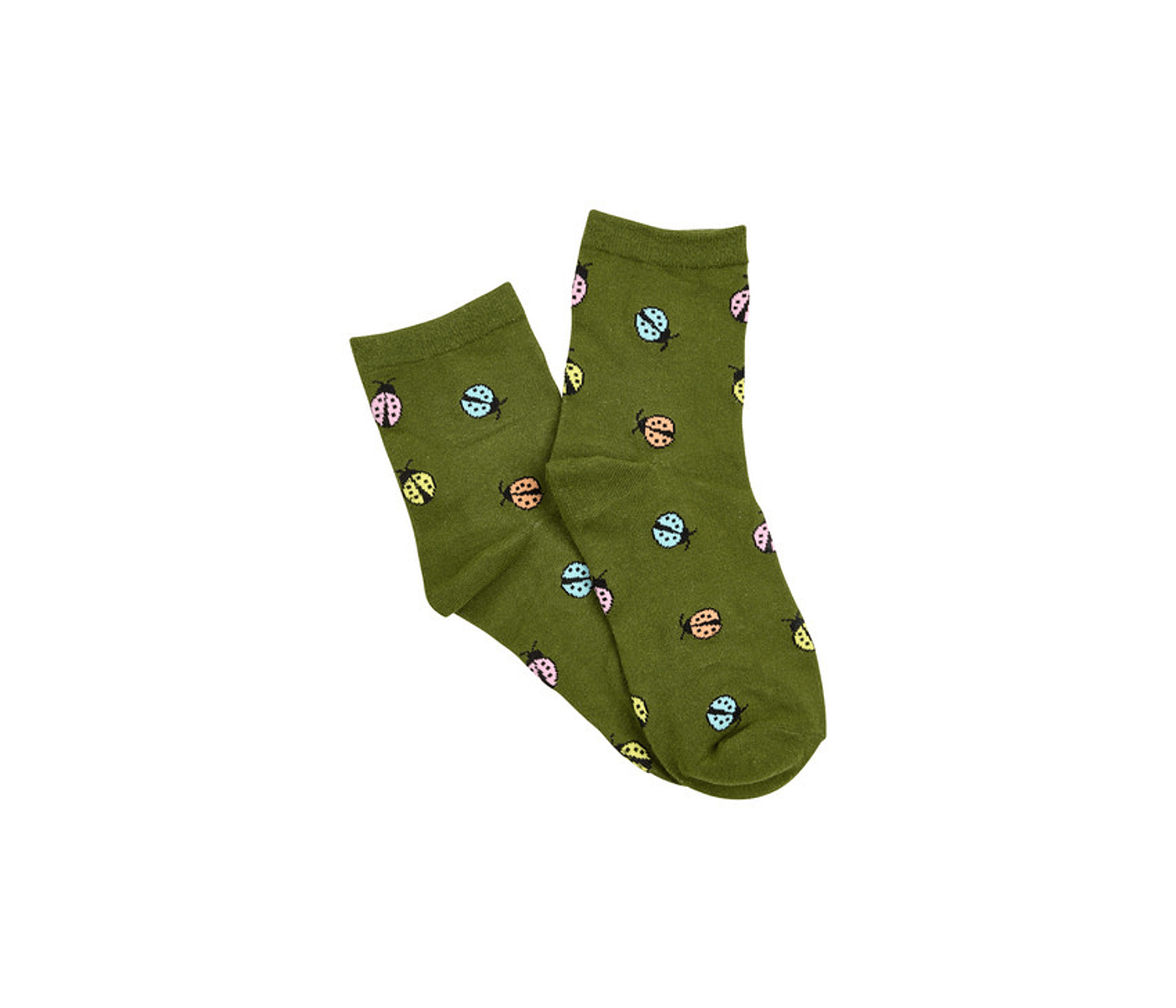 Womens Fine Cotton Fashion Socks - Ladybirds