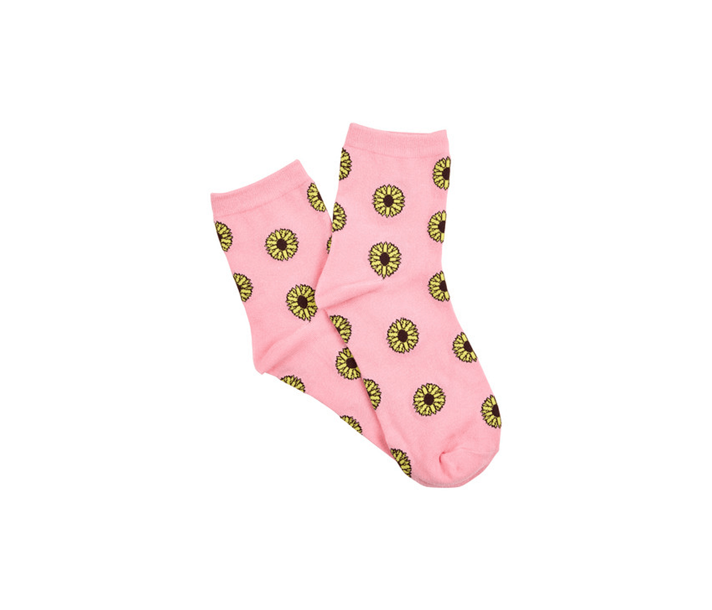 Womens Fine Cotton Fashion Socks - Sunflowers