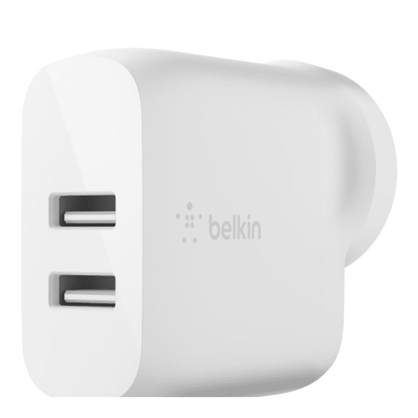 Universally compatible - White Belkin BOOSTCHARGE Dual USB-A Wall Charger 24W