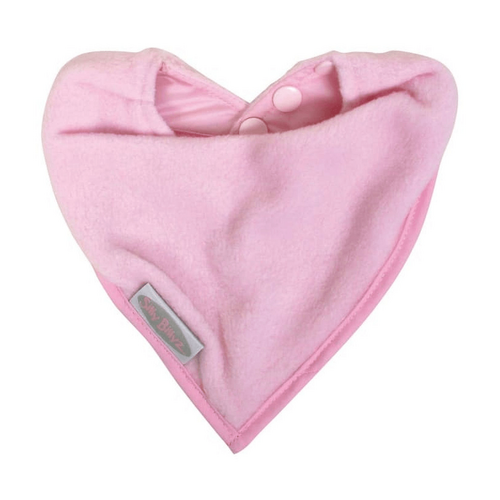 SILLY BILLYZ FLEECE BANDANA BIB PALE PINK