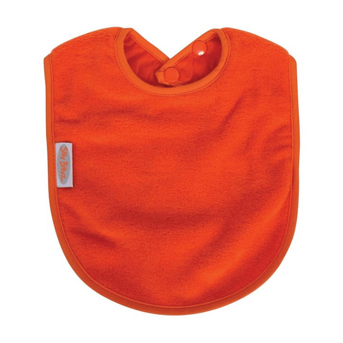 SILLY BILLYZ FLEECE PLAIN LARGE BIB ORANGE