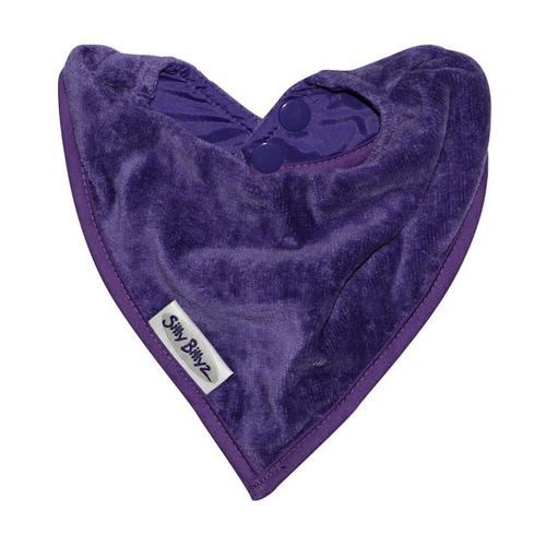SILLY BILLYZ TOWEL BANDANA BIB PURPLE
