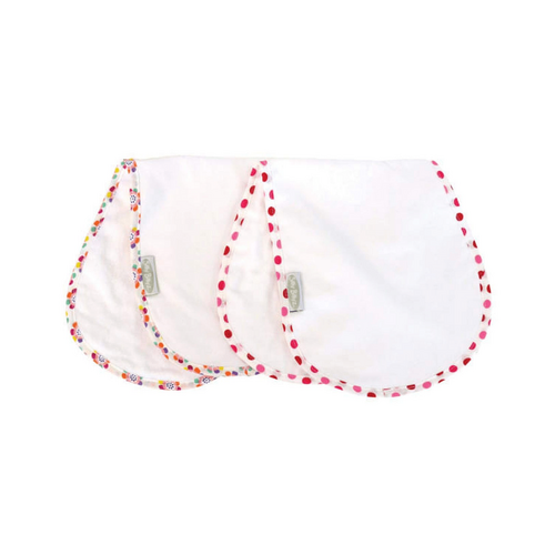 SILLY BILLYZ TOWEL SHOULDER BIB 2PK PANSY/SPOT