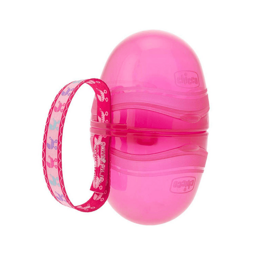CHICCO Double Soother Holder - Pink