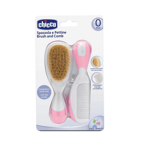 CHICCO Brush and Comb - Pale Pink