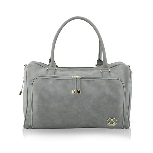 ISOKI DOUBLE ZIP SATCHEL STONE GREY