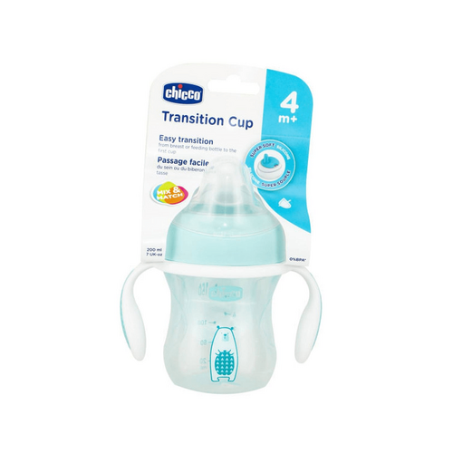 CHICCO Transition Cup W/Hndl 4M+ Boy 1pk 200ml