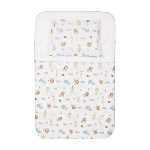 CHICCO N2M Crib Duvet Set Little Animals 3pc