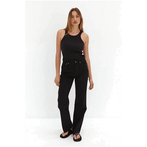 Style Addict Core Straight Leg Jeans - Black