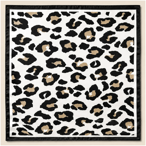 Fabuleux Vous CARTER Large White Cheetah Scarf