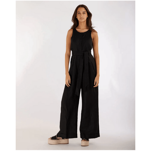 Amelius Imari Linen Jumpsuit - Black