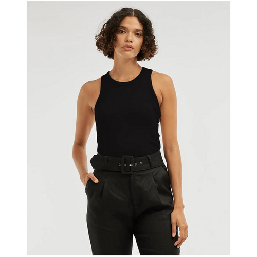 Amelius Daria Ribbed Tank - Black