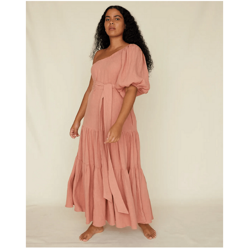 Amelius Saloma Linen O/S Dress - Rosewood