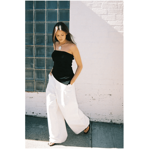 Style Addict Ella Canvas Pants - White