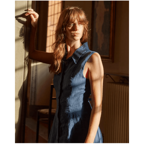 Amelius Vento Linen Dress - Ocean