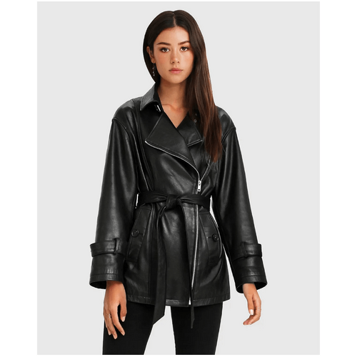belle &amp; bloom Bff Belted Leather Jacket