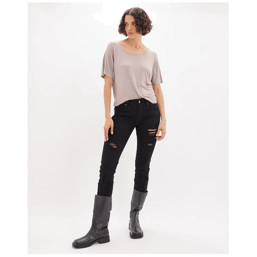Amelius Justine Distressed Skinny Jean - Black