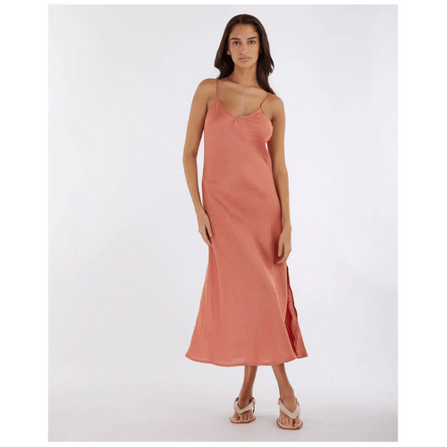 Amelius Evangeline Linen Dress - Rosewood