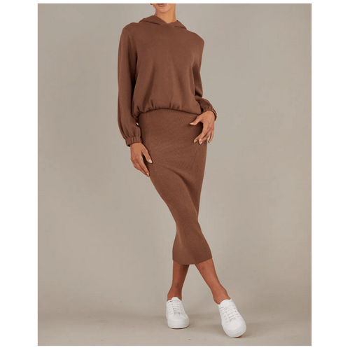 Amelius Titan Knit Hoodie - Cocoa