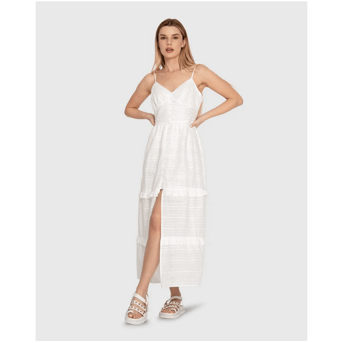 belle &amp; bloom Superstition Tiered Maxi Dress - White