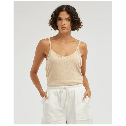 Amelius Lise Raw Hem Singlet - Hummus
