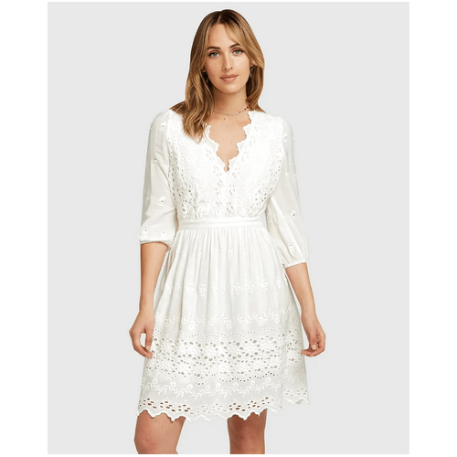 belle &amp; bloom Sweet Talk Eyelet Mini Dress