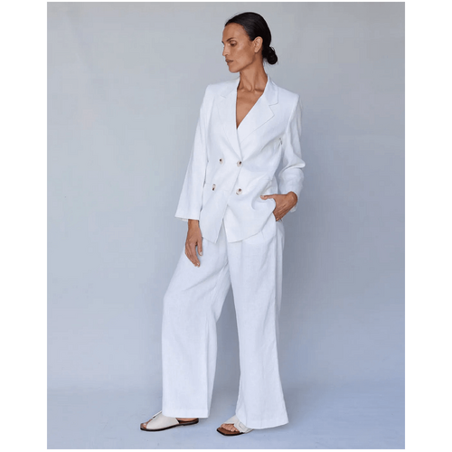 Amelius Tala Linen Maxi Dress - White