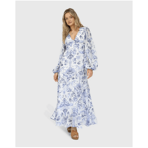 belle &amp; bloom In Your Dreams Maxi Dress - White/Blue