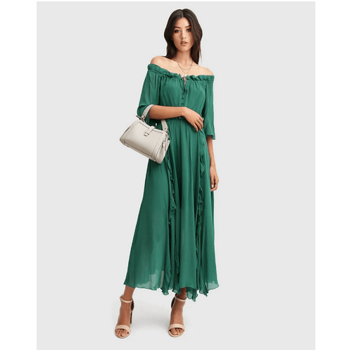 belle &amp; bloom Amour Amour Ruffled Midi Dress