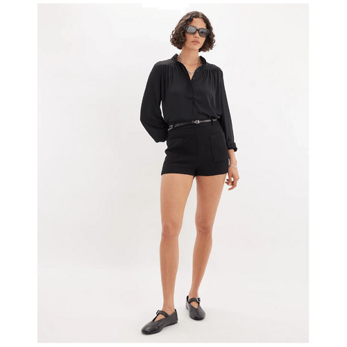 Amelius Alba High Waist Mini Short - Black