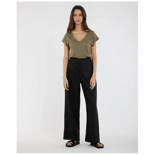 Amelius Mabel Linen Pant - Black