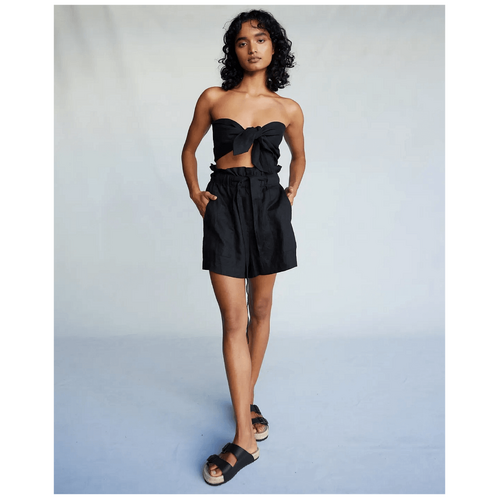 Amelius Sahara Linen Shorts - Black