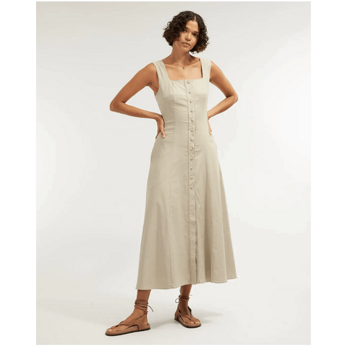 Amelius Lucie Buttoned Midi Dress - Sage