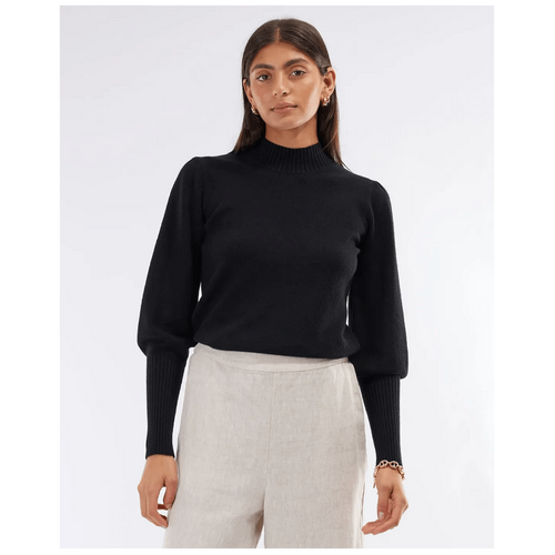 Amelius Rhea Puff Sleeve Knit - Black