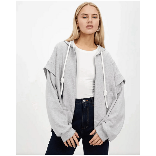 belle &amp; bloom No Ordinary Love Zip Hoodie - Grey Marle