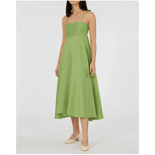 Amelius Corinna Linen Midi Dress - Leaf