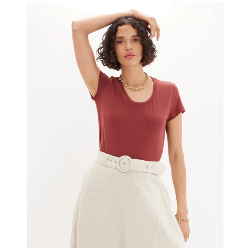 Amelius Azalea Crew Neck Tee - Rust