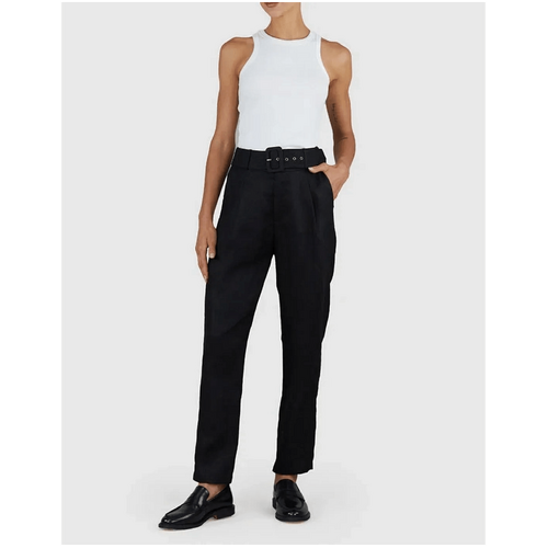 Amelius Azure Linen Pant - Black