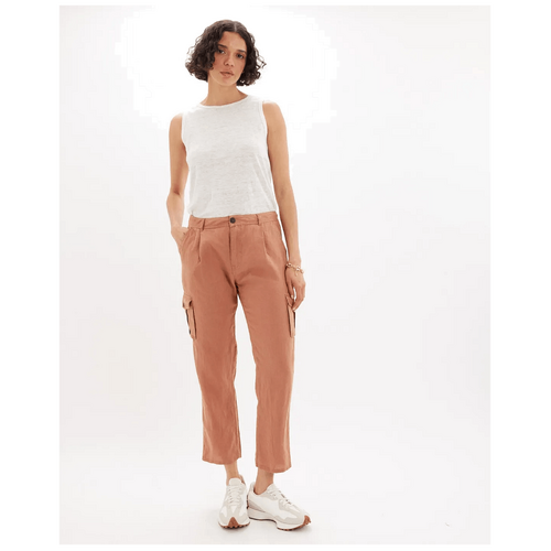 Amelius Jordan Linen Tapered Pant - Rust
