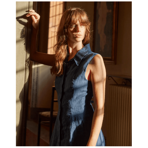 Amelius Vento Linen Dress - Ocean