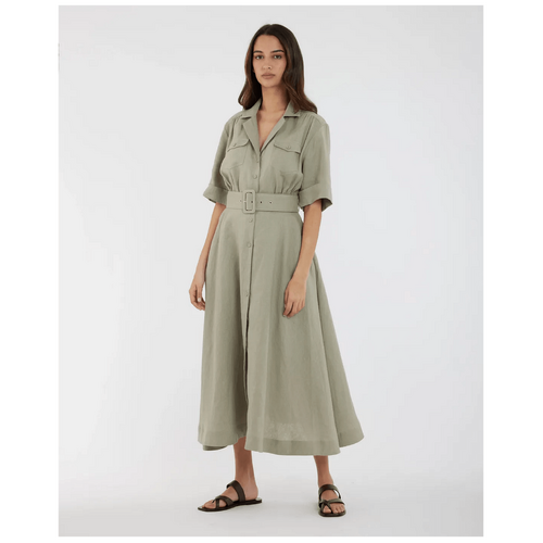 Amelius Cadence Linen Dress - Sage