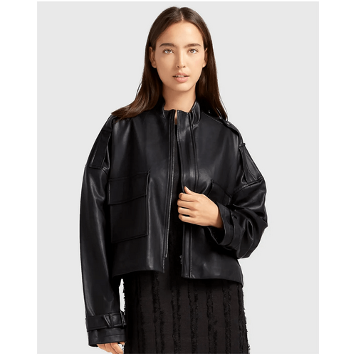 belle &amp; bloom Reload Draped Leather Look Jacket