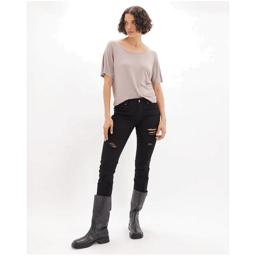 Amelius Justine Distressed Skinny Jean - Black