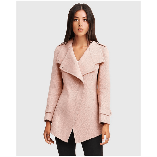 belle &amp; bloom Bad Girl Wool Blend Moto Coat