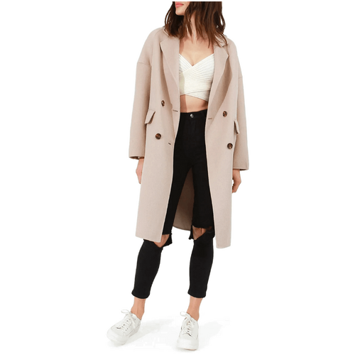 belle &amp; bloom Amnesia Wool Blend Oversized Coat - Sand