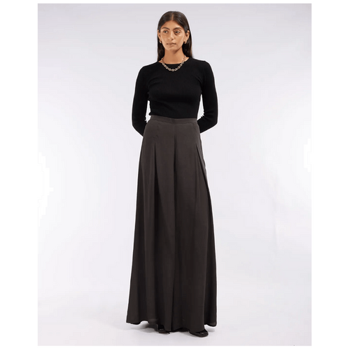 Amelius Devon Silk Palazzo Pants - Charcoal